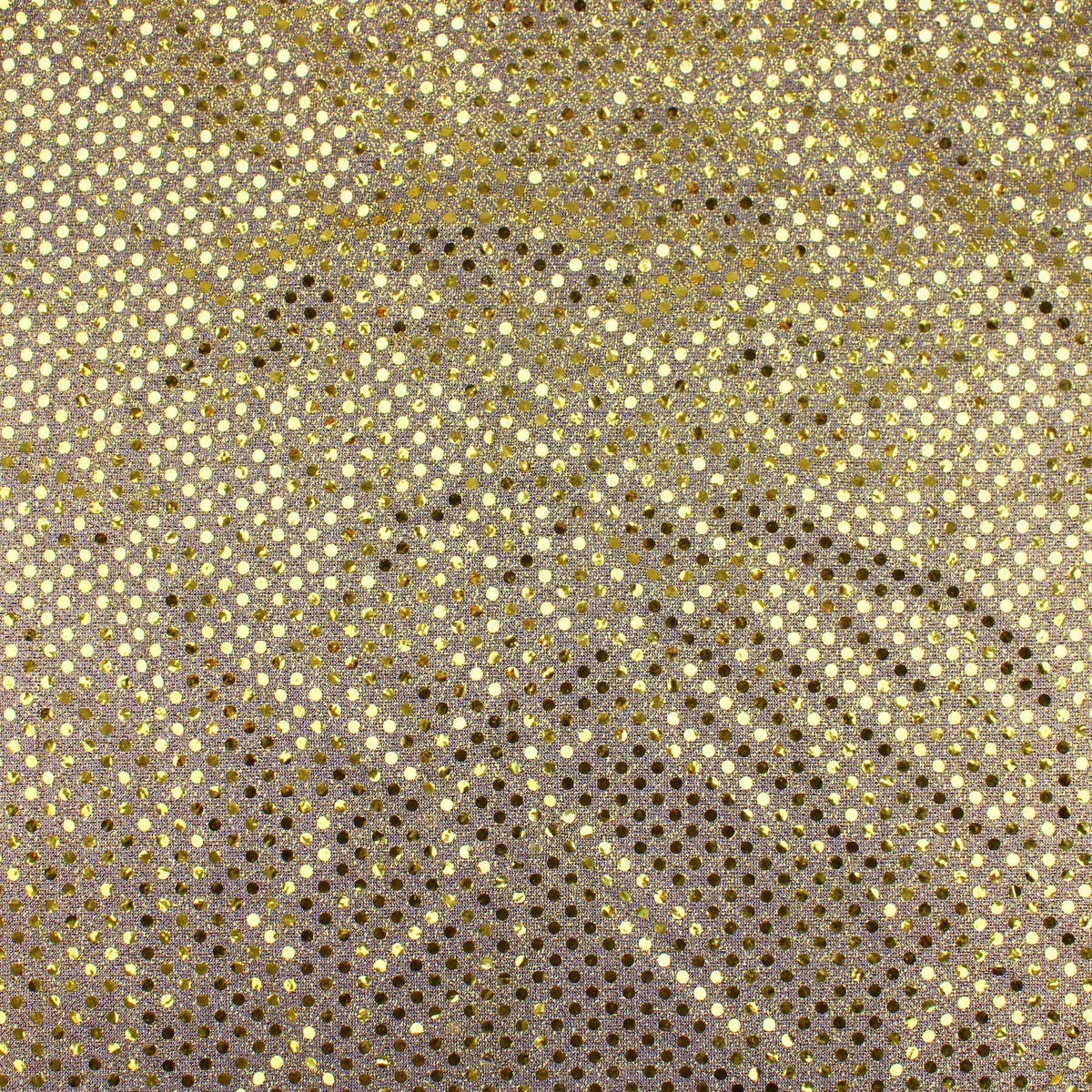 stuck on sequins on shinny see through backing fabric Gold on Black