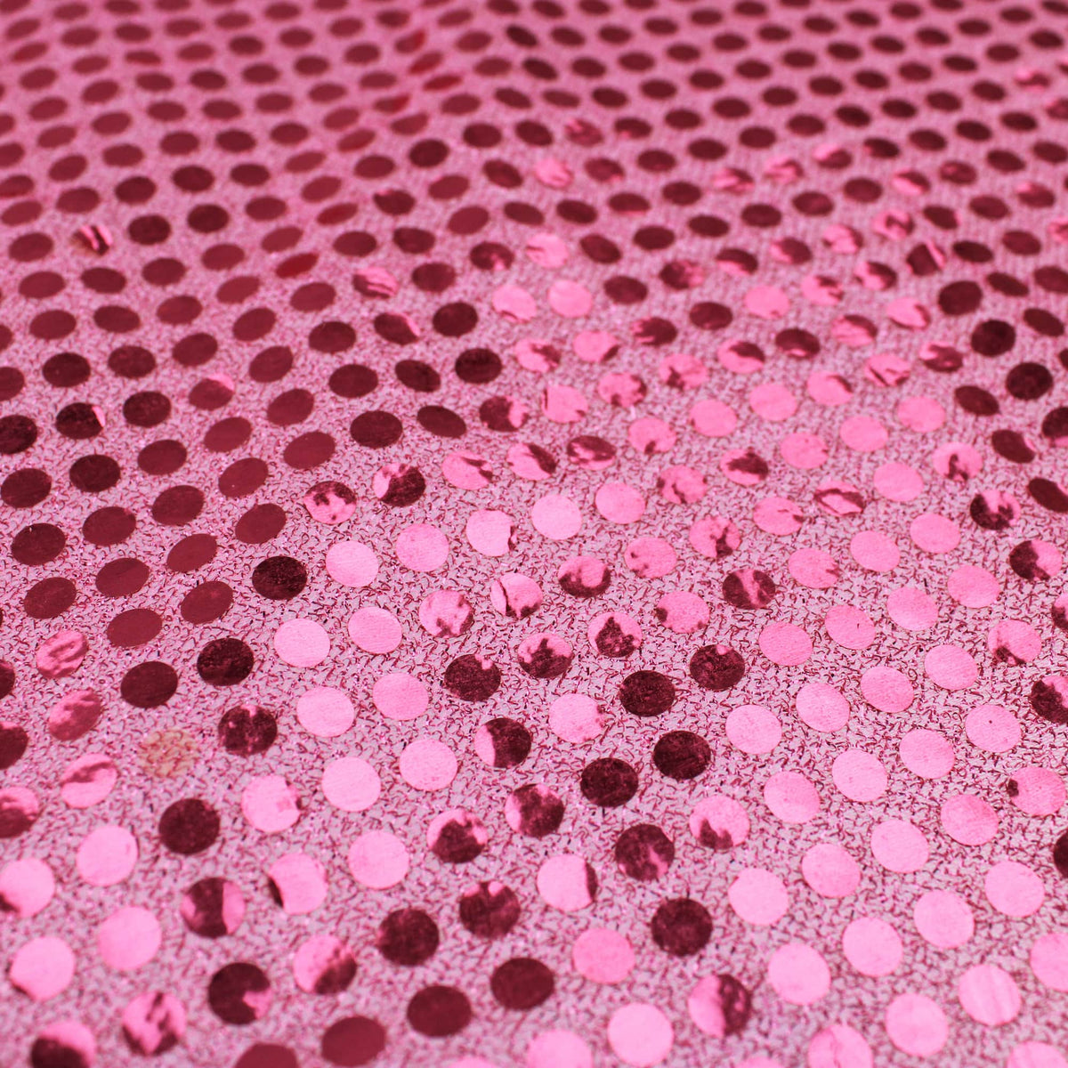 stuck on sequins on shinny see through backing fabric Pink