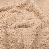 super soft sherpa teddy wool look fabric Stone