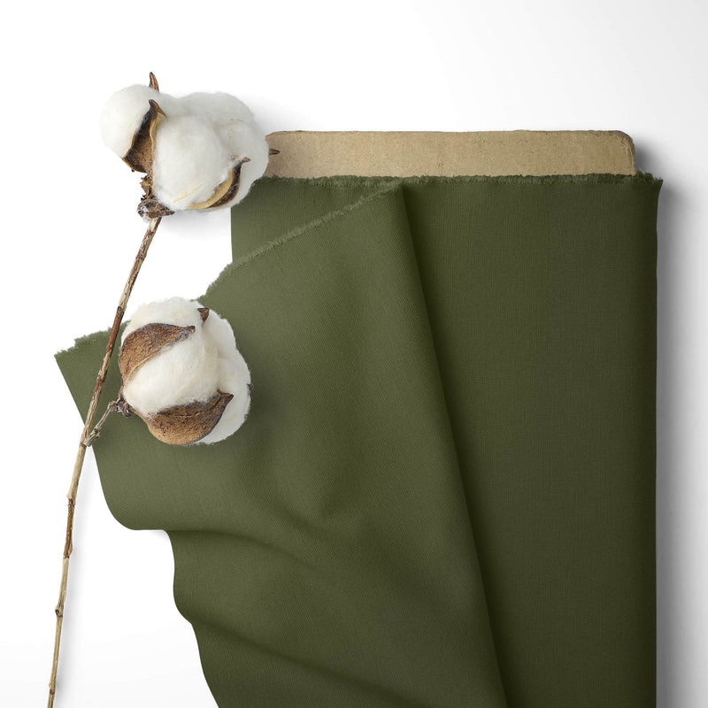 versatile pure cotton sheeting craft fabric Khaki Green