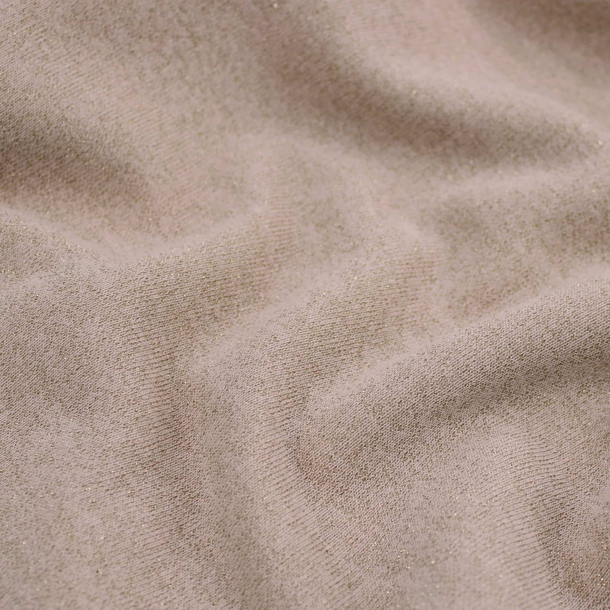 warm sparkling cotton jersey sweatshirt dressmaking women kids fabric Beige