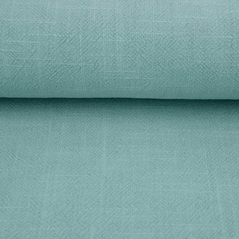 Stone washed Pure 100% Linen Natural Dressmaking Dress Trouser Heavy Weight Textured Drape Sustainable Fabric Material Woven  Aqua