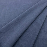 Stone washed Pure 100% Linen Natural Dressmaking Dress Trouser Heavy Weight Textured Drape Sustainable Fabric Material Woven  Denim