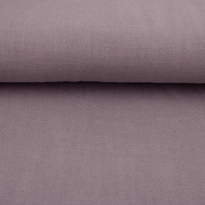 Stone washed Pure 100% Linen Natural Dressmaking Dress Trouser Heavy Weight Textured Drape Sustainable Fabric Material Woven  Lavender