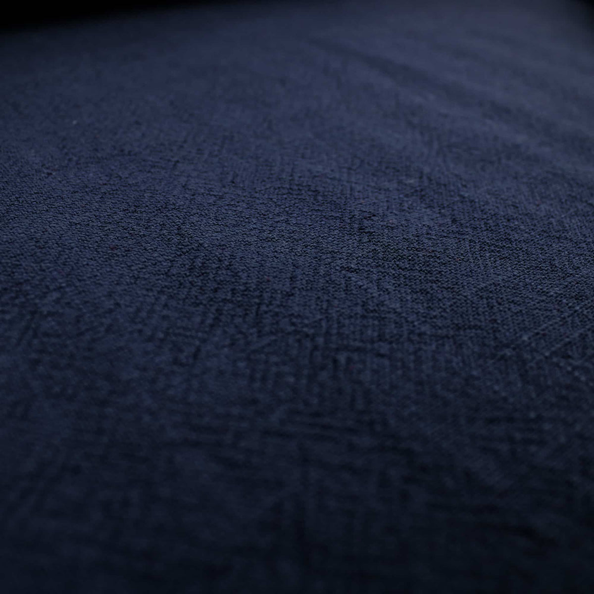 Stone washed Pure 100% Linen Natural Dressmaking Dress Trouser Heavy Weight Textured Drape Sustainable Fabric Material Woven  Navy