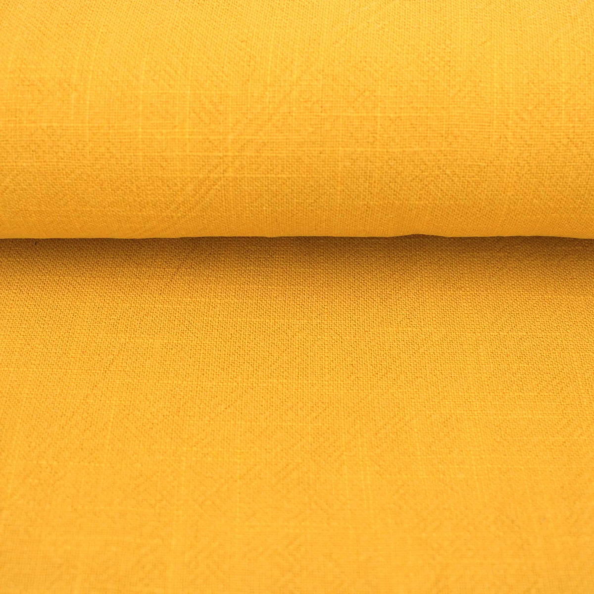 Stone washed Pure 100% Linen Natural Dressmaking Dress Trouser Heavy Weight Textured Drape Sustainable Fabric Material Woven  Ochre