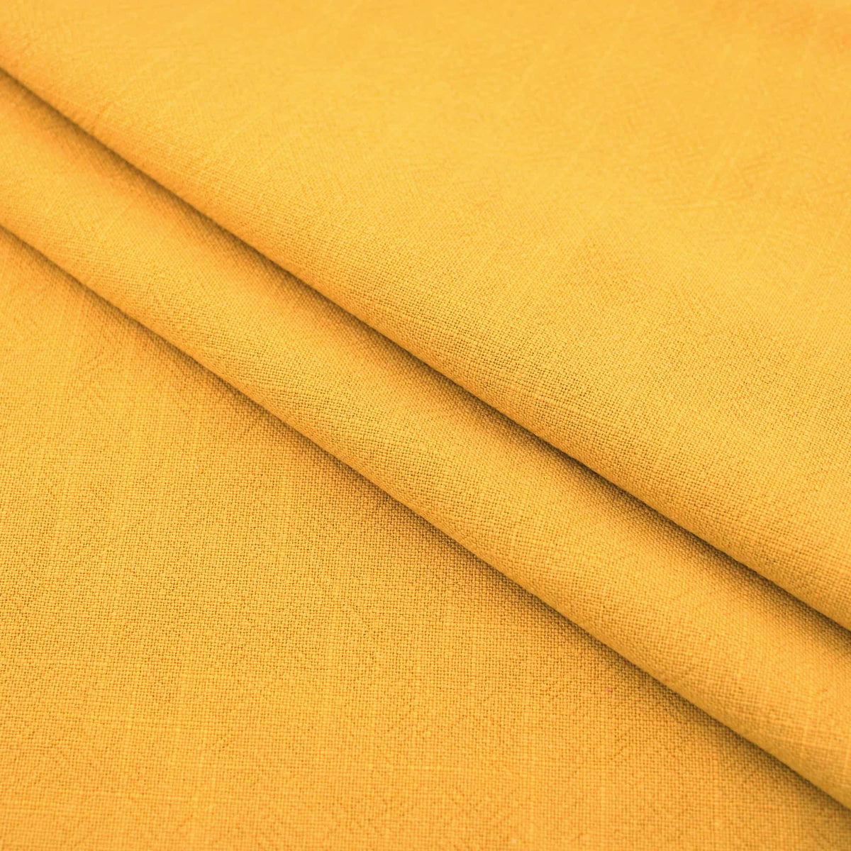 Stone washed Pure 100% Linen Natural Dressmaking Dress Trouser Heavy Weight Textured Drape Sustainable Fabric Material Woven  Ochre