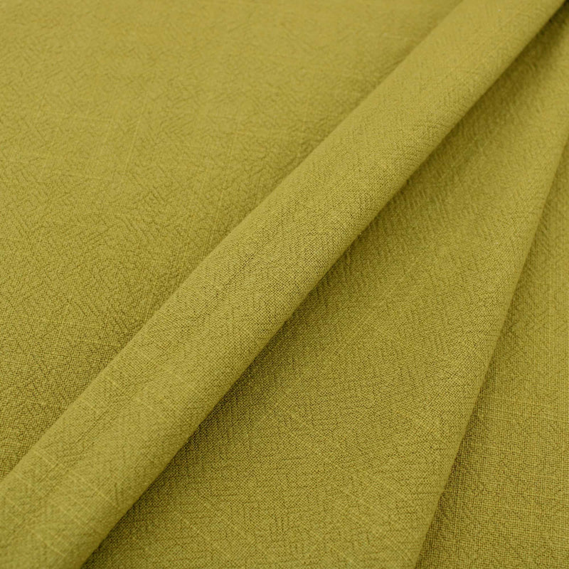 Stone washed Pure 100% Linen Natural Dressmaking Dress Trouser Heavy Weight Textured Drape Sustainable Fabric Material Woven  Pear