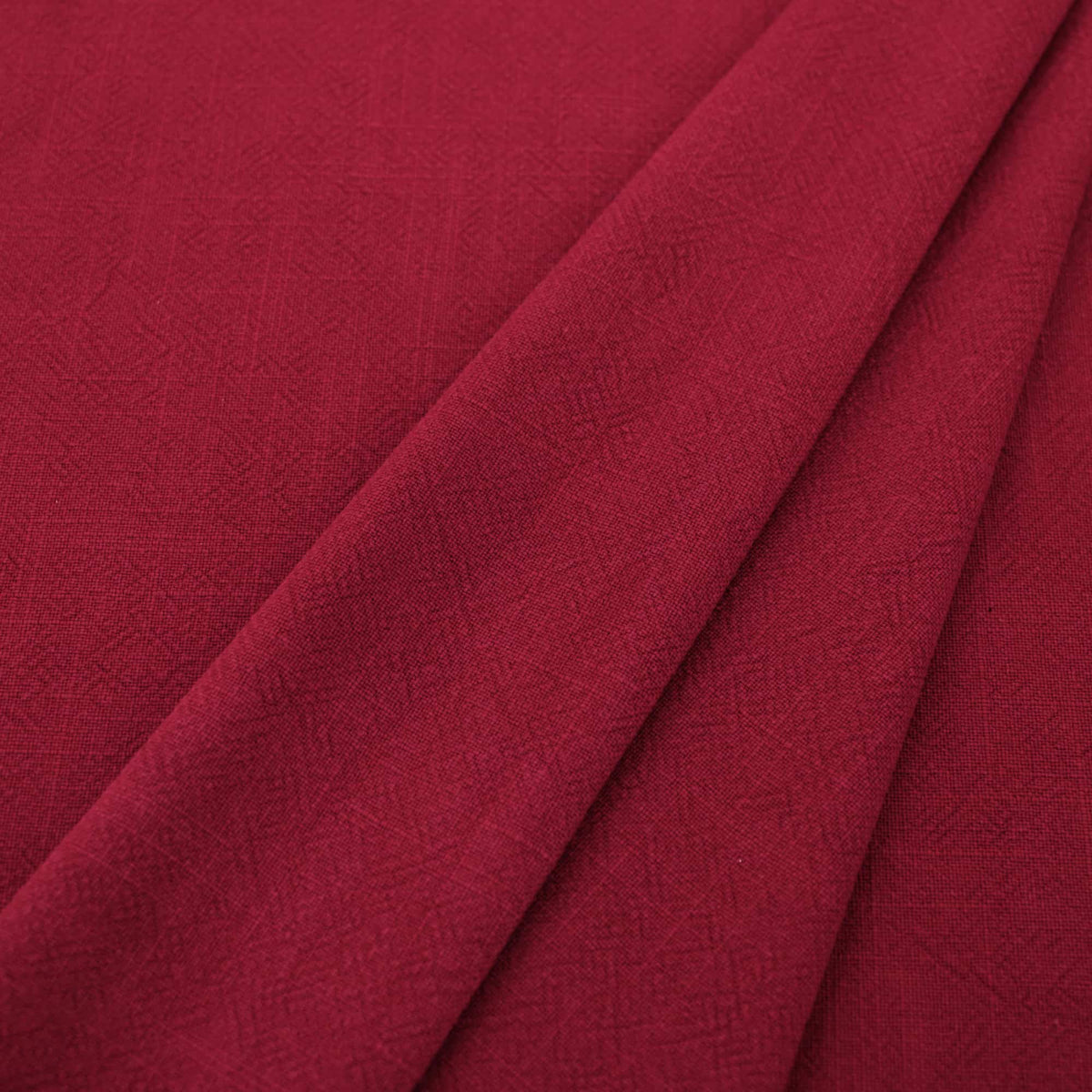 Stone washed Pure 100% Linen Natural Dressmaking Dress Trouser Heavy Weight Textured Drape Sustainable Fabric Material Woven  Red
