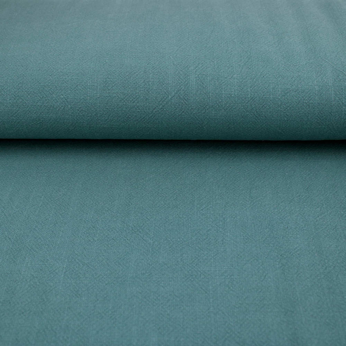 Stone washed Pure 100% Linen Natural Dressmaking Dress Trouser Heavy Weight Textured Drape Sustainable Fabric Material Woven  Teal