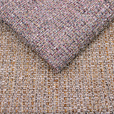 basket weave durable tweed fabric  Gold Brown