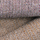 basket weave durable tweed fabric  Gold Brown