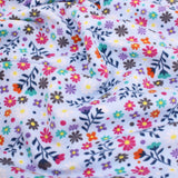 floral print cotton jersey stretch soft fabric Blue