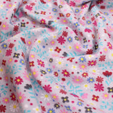 floral print cotton jersey stretch soft fabric Lilac