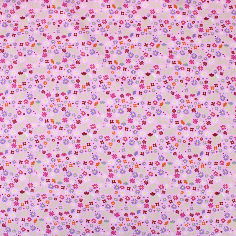 floral print cotton jersey stretch soft fabric Pink