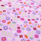 floral print cotton jersey stretch soft fabric Pink