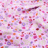 floral print cotton jersey stretch soft fabric Pink