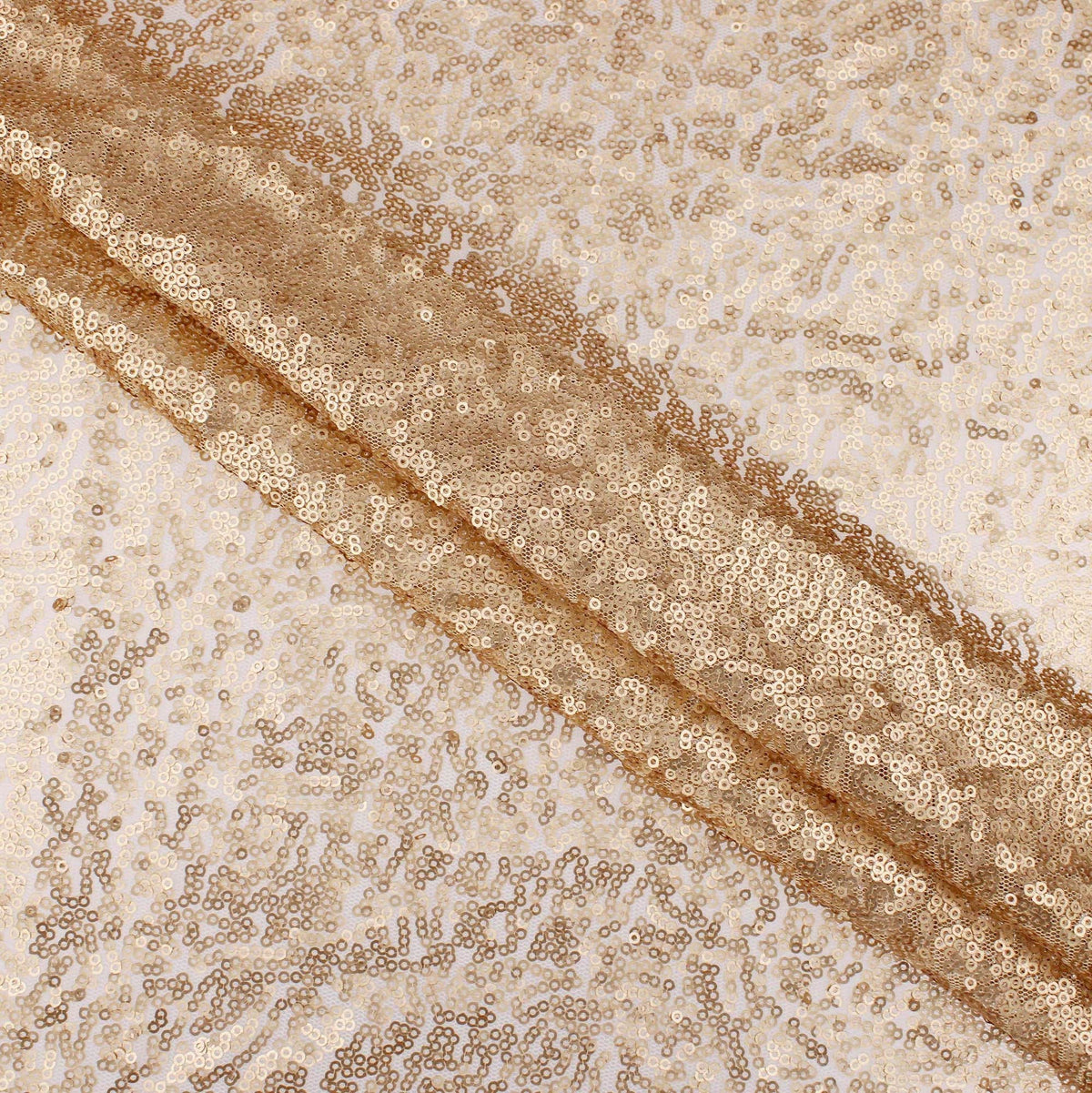 tiny sequins on mesh fabric for party dressmaking Gold