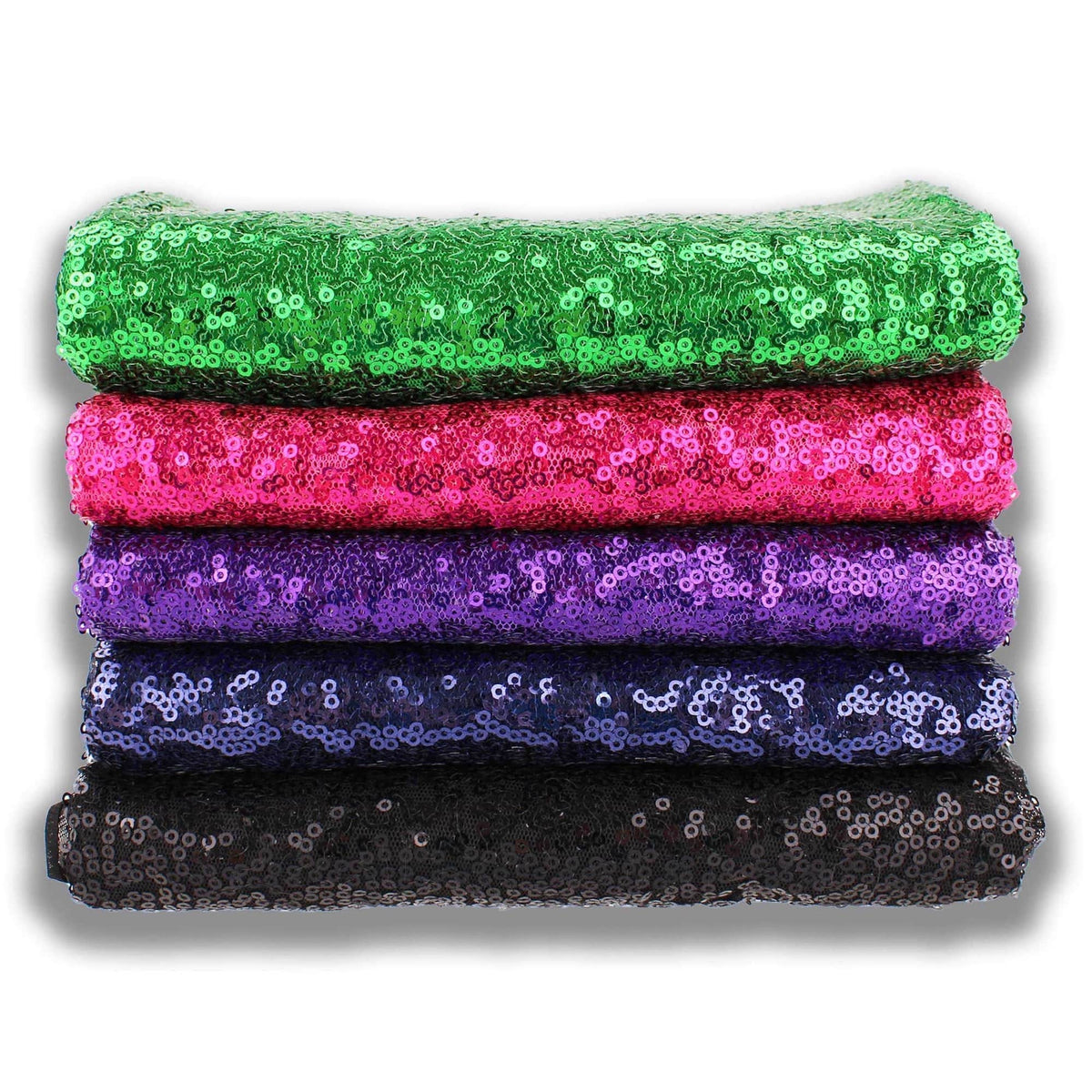 tiny sequins on mesh fabric for party dressmaking Green