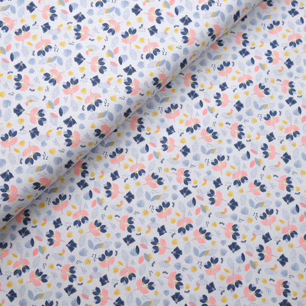 100% cotton poplin soft dressmaking light fabric Blue