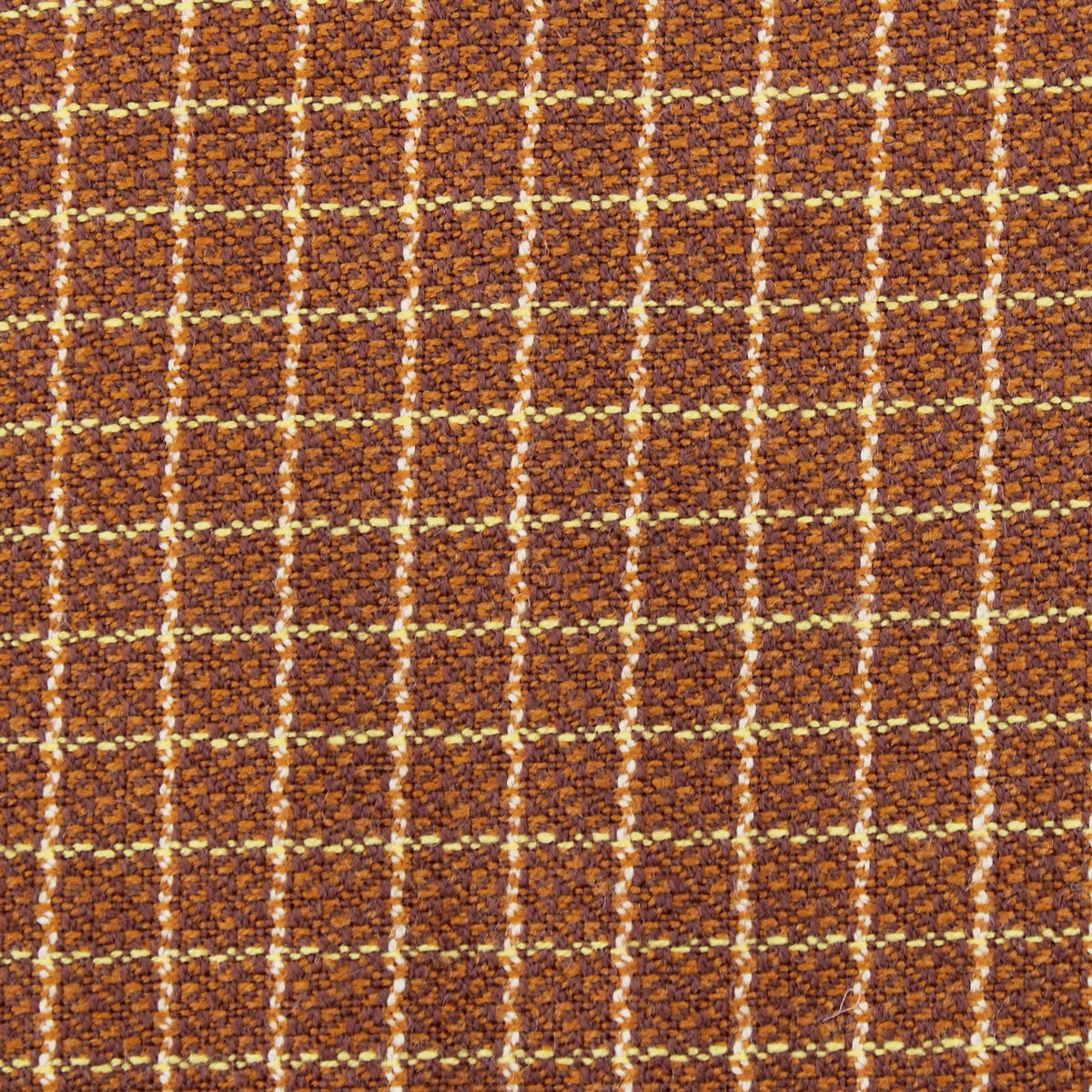 pure wool checked tailoring fabric Warm Brown