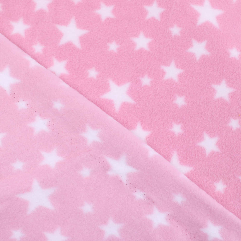 soft pattern anti pill polar fleece cosy kids pets fabric Baby Pink