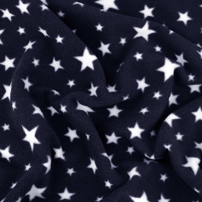 soft pattern anti pill polar fleece cosy kids pets fabric Navy