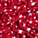 soft pattern anti pill polar fleece cosy kids pets fabric Red