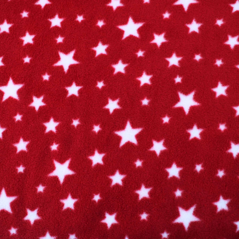 soft pattern anti pill polar fleece cosy kids pets fabric Red