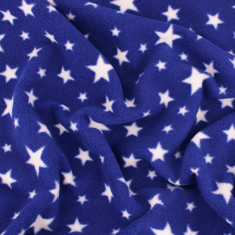 soft pattern anti pill polar fleece cosy kids pets fabric Royal Blue