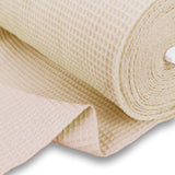 soft towelling woven cotton waffle fabric Beige