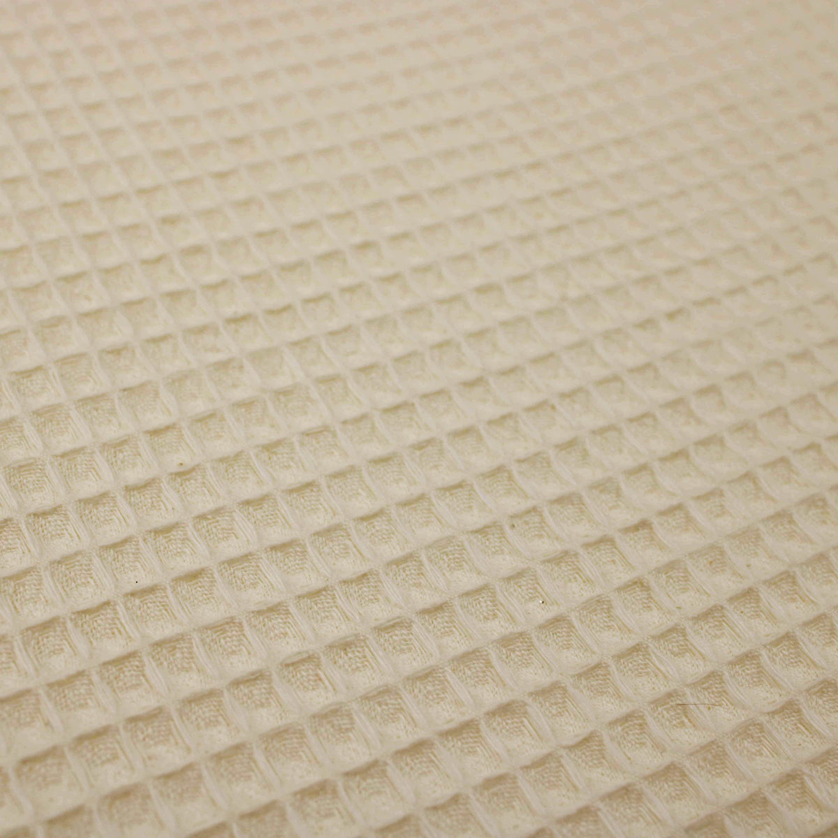 soft towelling woven cotton waffle fabric Beige