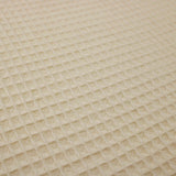 soft towelling woven cotton waffle fabric Beige