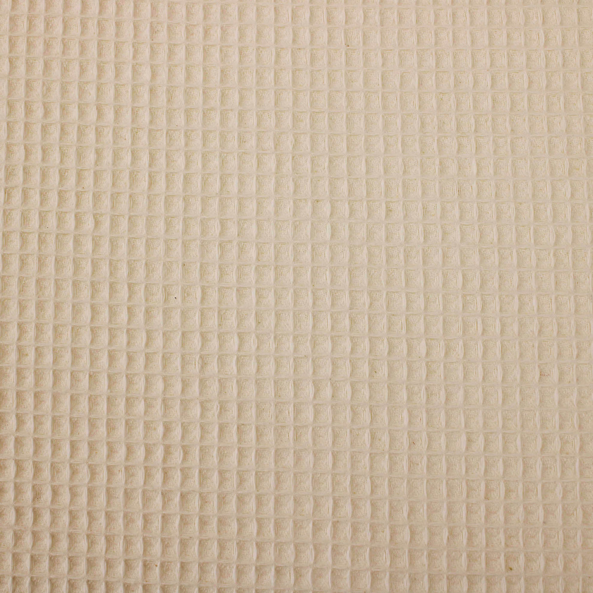 soft towelling woven cotton waffle fabric Beige