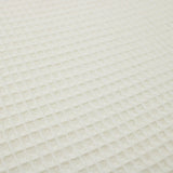 soft towelling woven cotton waffle fabric  Ivory