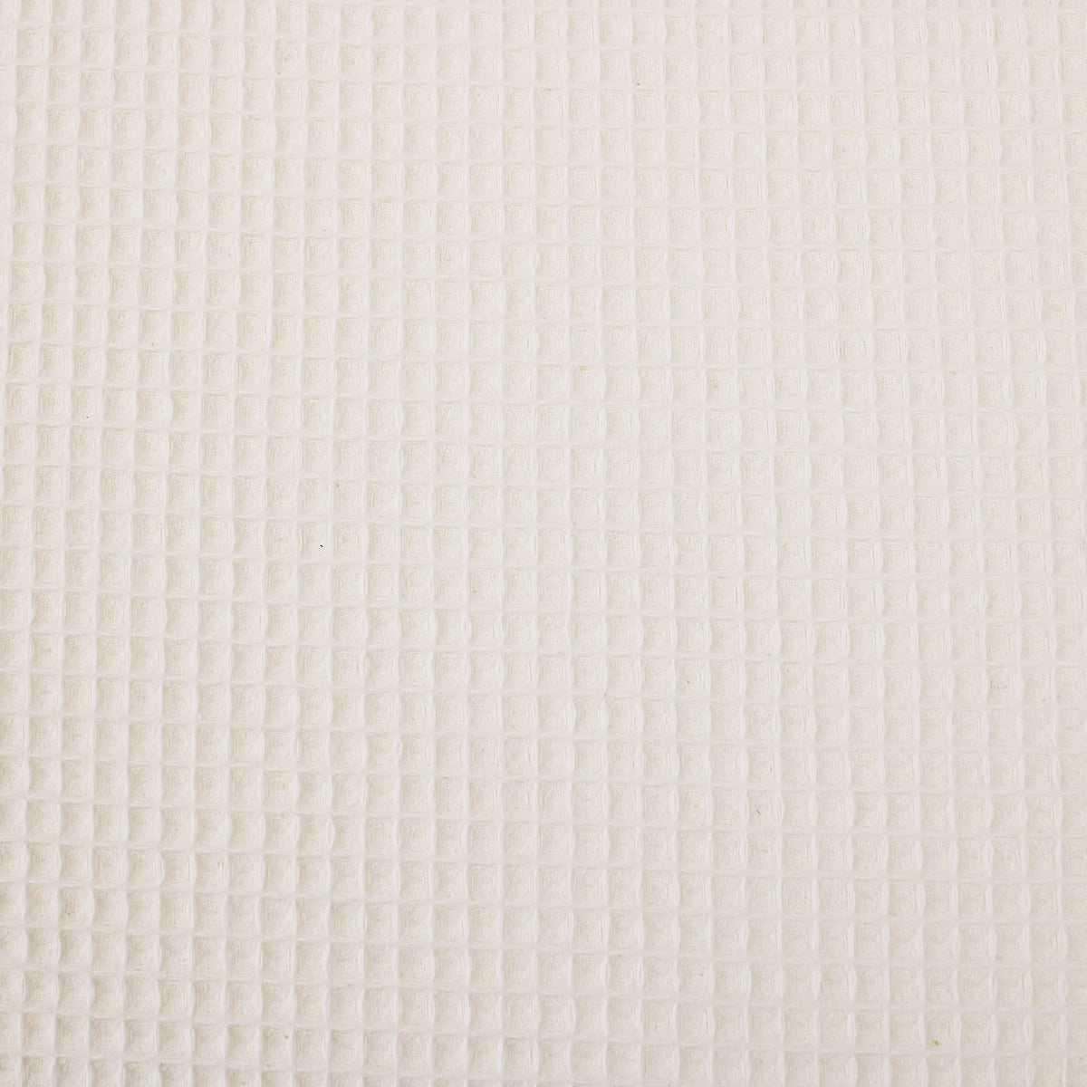 soft towelling woven cotton waffle fabric  Ivory