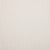 soft towelling woven cotton waffle fabric  Ivory