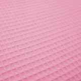 soft towelling woven cotton waffle fabric Pink