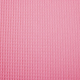 soft towelling woven cotton waffle fabric Pink