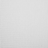 soft towelling woven cotton waffle fabric White