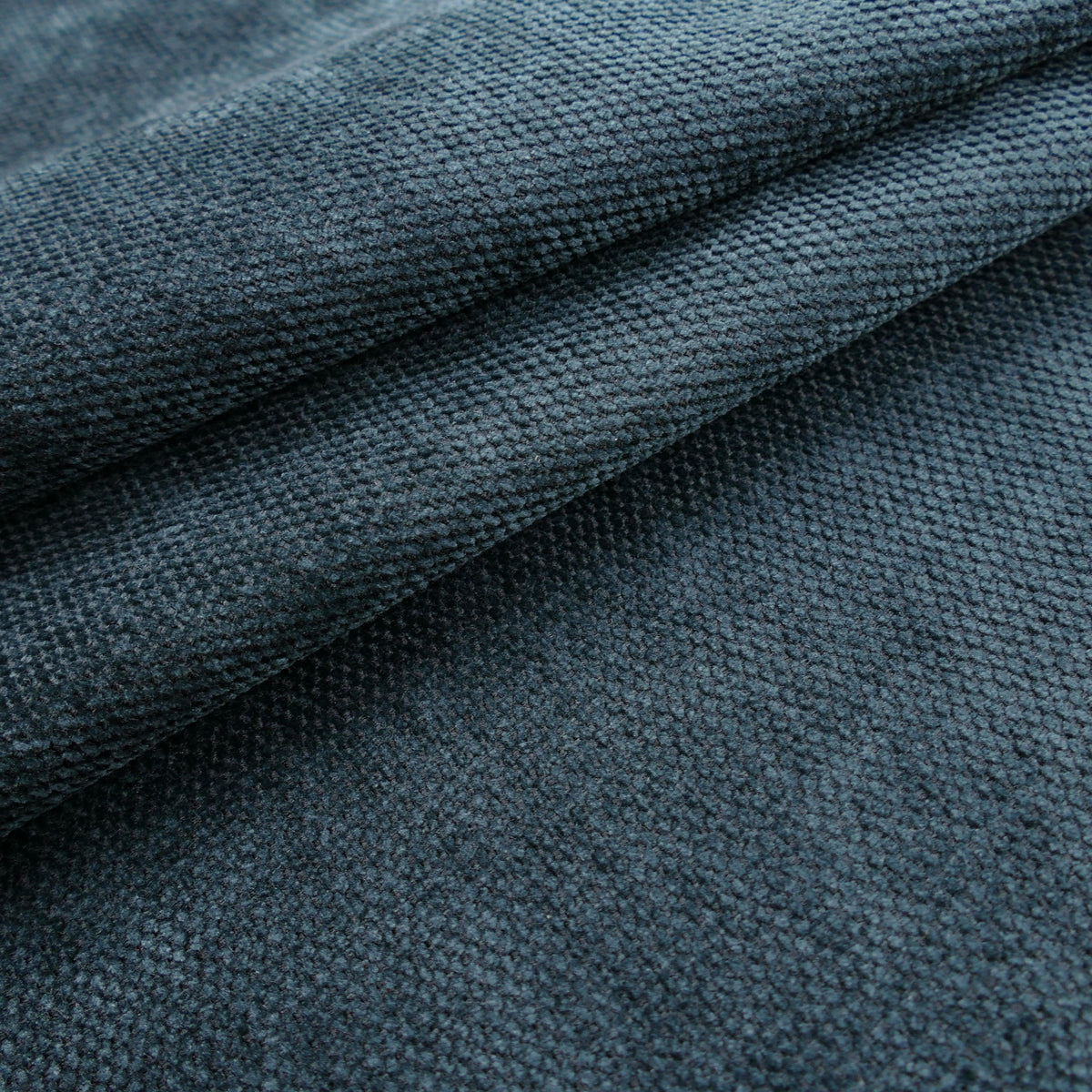 Smooth chenille soft furnishing upcycling fabric Denim