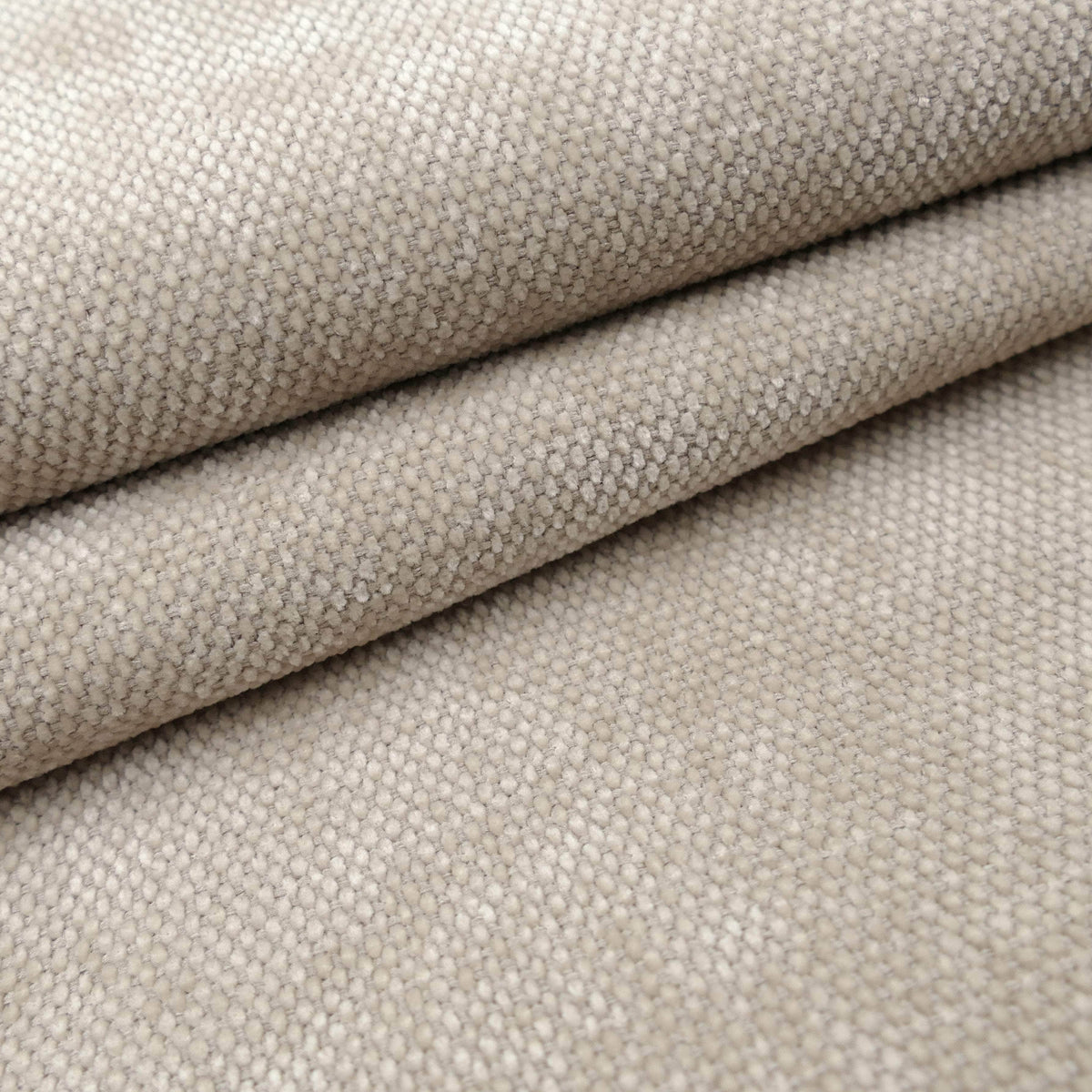 Smooth chenille soft furnishing upcycling fabric Soft Sand