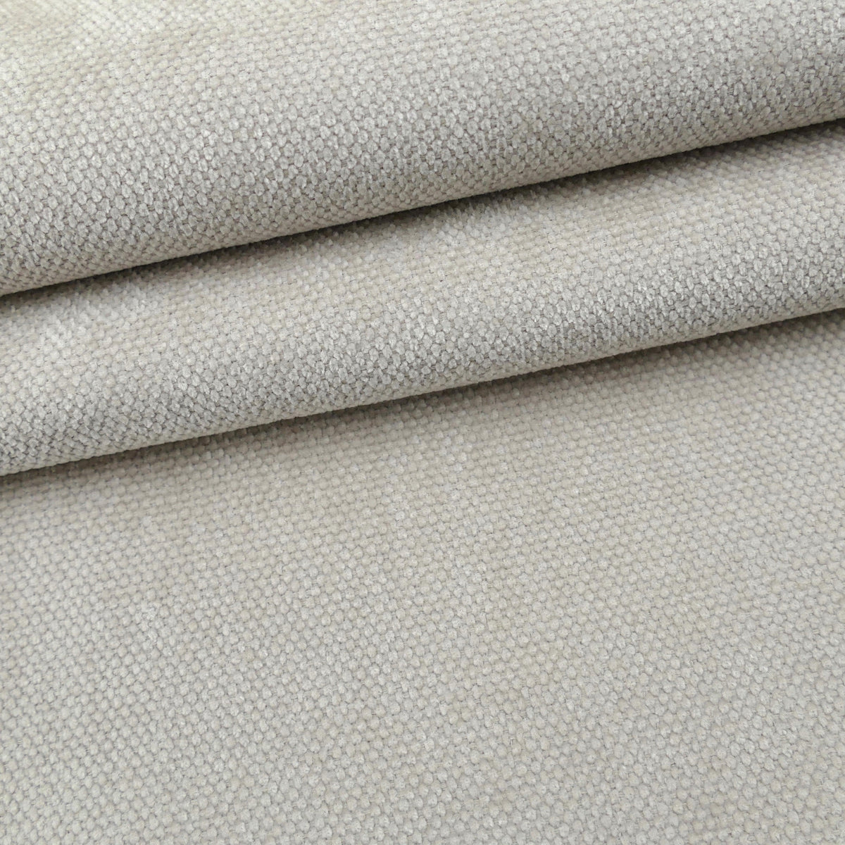 Smooth chenille soft furnishing upcycling fabric Timberwolf