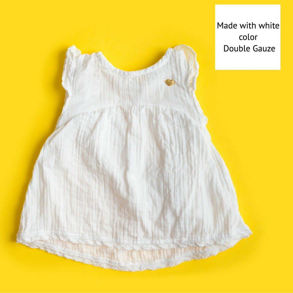 Double Gauze Plain Pure Cotton - White