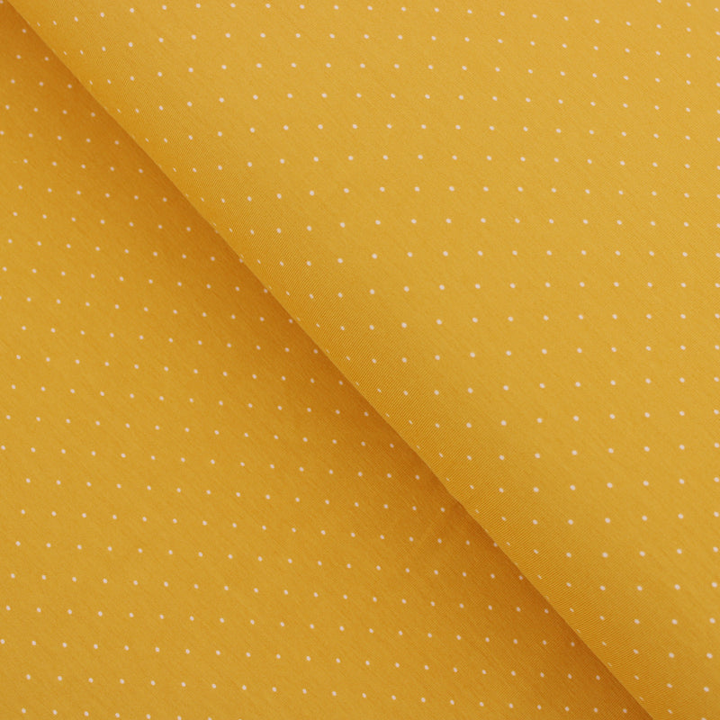Teeny Tiny Spots Cotton Jersey - Mustard Yellow